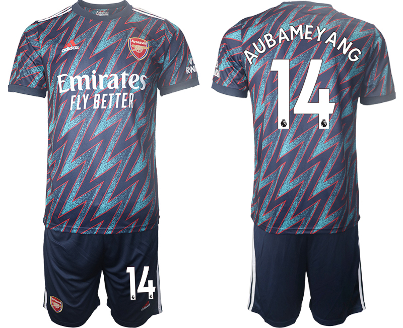 Men 2021-2022 Club Arsenal away blue #14 Soccer Jersey->arsenal jersey->Soccer Club Jersey